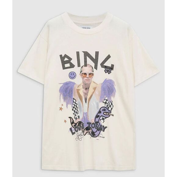 Anine Bing Lili Tee AB X TO X Iscreamcolour Elton John Small Sample NEW - Picture 1 of 7
